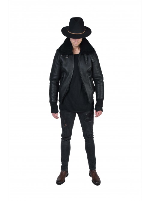 E-222 Black Shearling