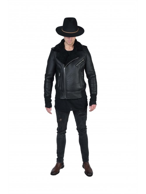 E-224 Black Shearling