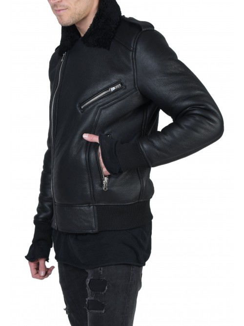 E-224 Black Shearling